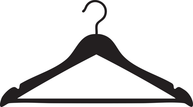 Black modern clothing hanger with hook