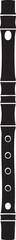 Obraz premium Black bamboo flute with finger holes