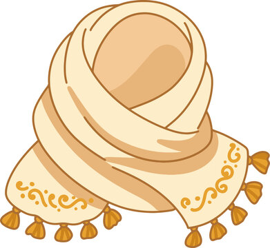 Moroccan Traditional Beige Scarf Shawl