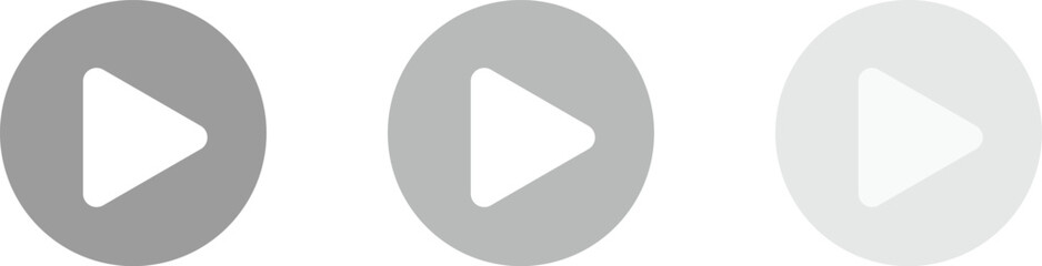 Transparent play icon set. Video play button on transparent background © Creative Visuals