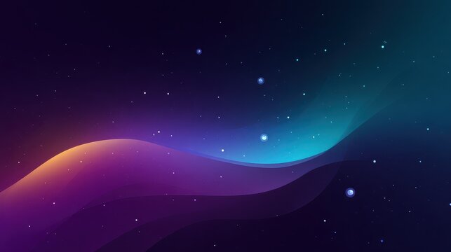 Dark blue and purple space background with a purple line and stars