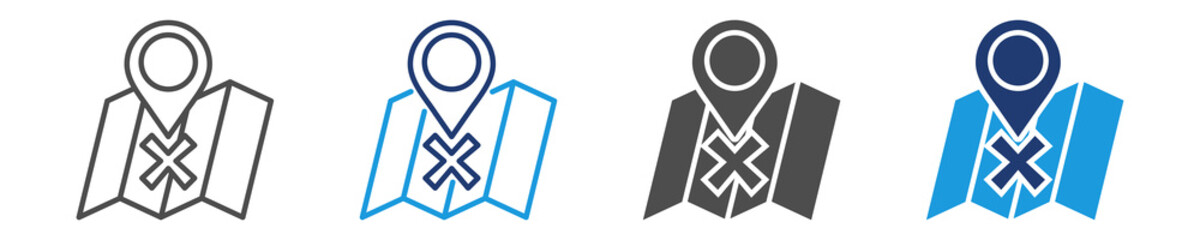 Obraz premium geocaching icon set multiple style