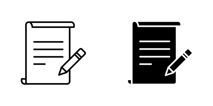 Declarations icon on white background, editable stroke svg 10