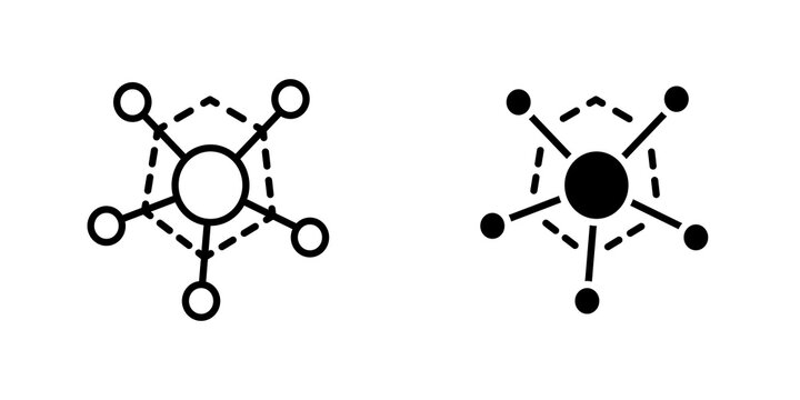 Dependency icon on white background, editable stroke svg 10