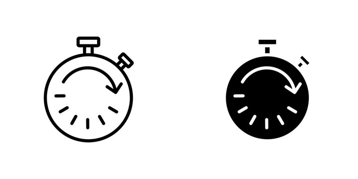 Fast processing icon on white background, editable stroke svg 10