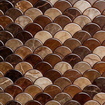 Fishscale patterned tile surface