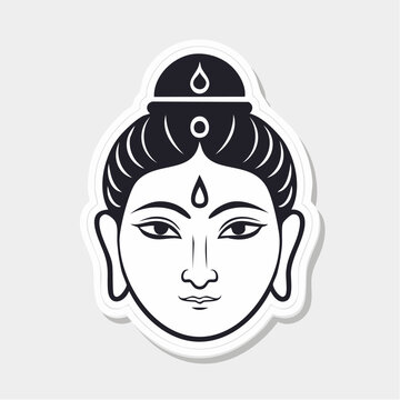 Stylized Buddha Face Icon