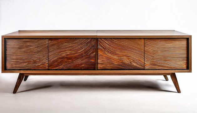 wooden tv stand or oak wood furniture mid century media console