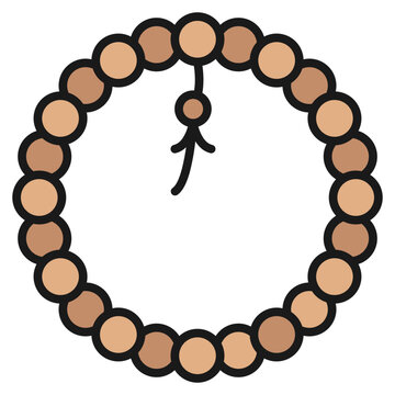 Tasbih Circle Icon For Design Elements