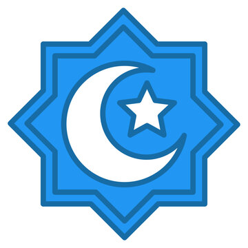 Islamic Crescent Icon For Design Elements