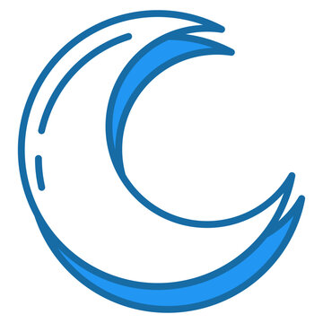 Crescent Shadow Icon For Design Elements