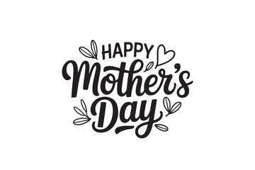 Elegant Hand Lettered Happy Mother’s Day Typography Vector Design © Brijesh