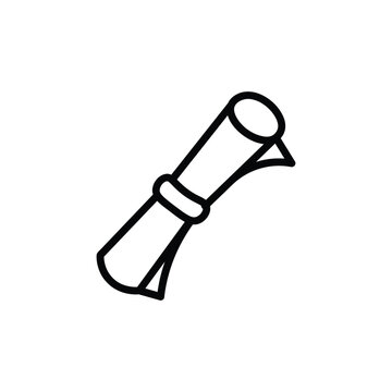 school graduation paper roll icon