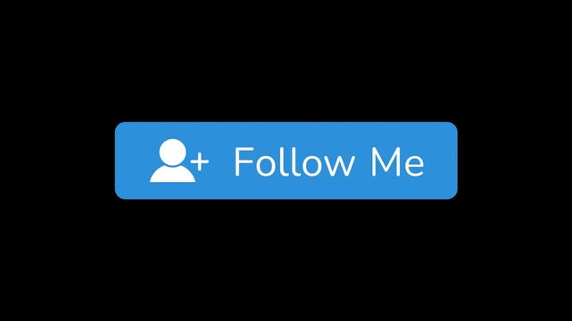 SNSの水色の長方形のFollow Meボタン,アイコン,青,フォロー,プラス,誘導,クリック,アルファチャンネル,透過,Light blue rectangular &ldquo;Follow Me&rdquo; button for social media, icon, blue, follow, plus, call-to-action, click, alpha channel, transparent
