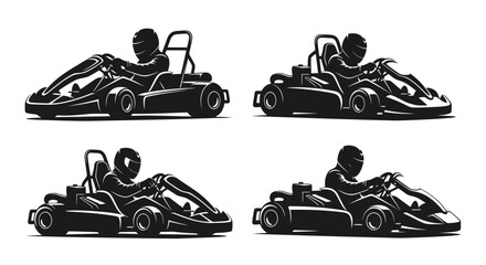 Gokart racing, vector illustration © Stock_Crafters