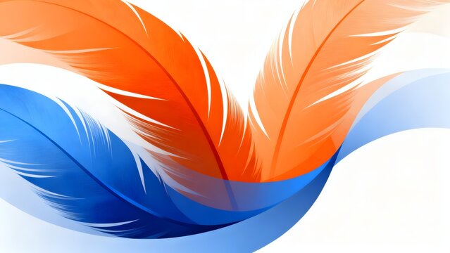 Colorful feather design