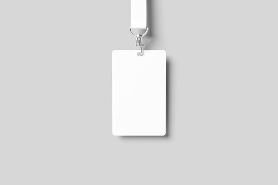 Blank ID card mockup - 3D illustration