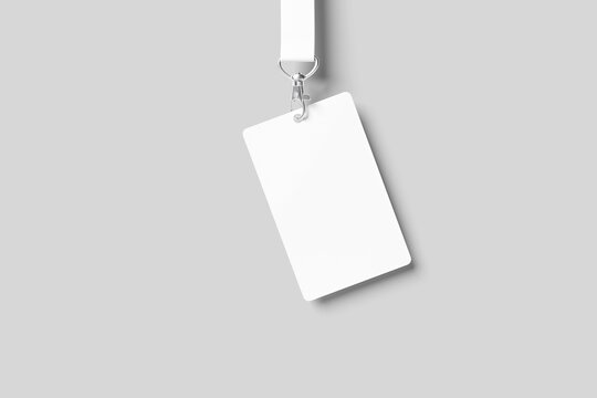 Blank ID card mockup - 3D illustration