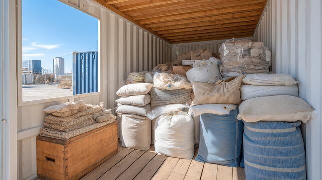 Overfilled storage unit before decluttering contrasted with neat organized space after, before and after concept, household organization, self-storage efficiency, moving transition, minimalist lifes