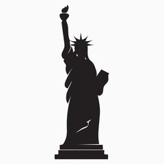 Statue of Liberty Silhouette Icon – Symbol of Freedom Vector Design © Mahabub Alam 