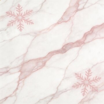 Marble surface with snowflake patterns