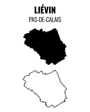 Vector map of administrative boundaries of Li&eacute;vin, France