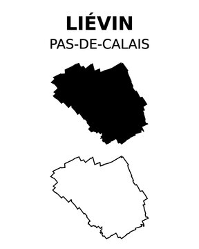 Vector map of administrative boundaries of Li&eacute;vin, France