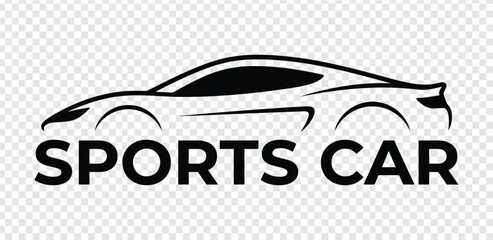 Black sports car logo with text © MdshakiburRahman
