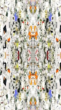 kaleidoscope,  newspaper confetti background 