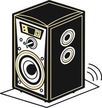vector illustration of a speaker