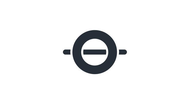 A black and white icon of a minus sign.