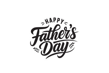 Fototapeta premium Modern Happy Father’s Day Calligraphy Typography Vector