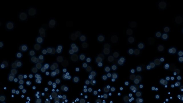 Seamless Loop Glowing Blue Particles - Data Flow AI Overlay