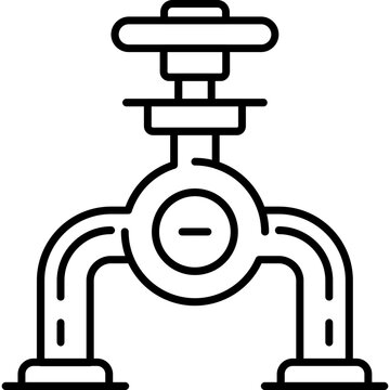 Gate Valve Outline Icon