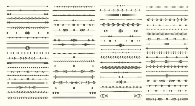 Set of Decorative Dividers and Design Elements perfect for various graphic applications