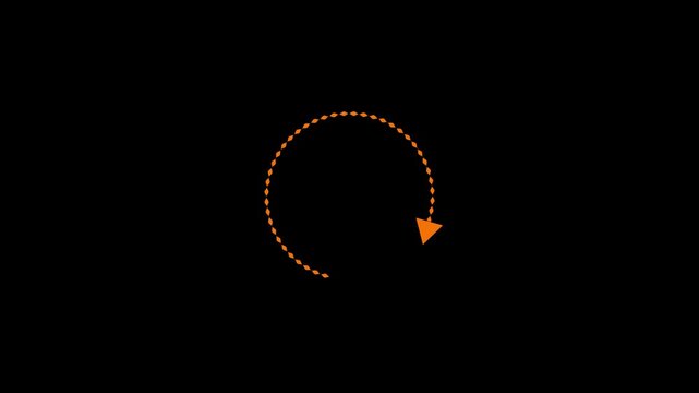 Rotating Circular Reload Arrow Refresh Update Loop Indicator Motion Graphics