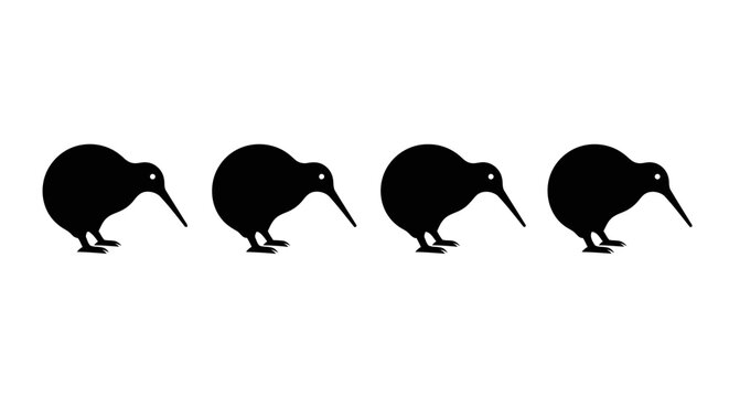 Killdeer Bird Silhouette Isolated Black Graphic Element