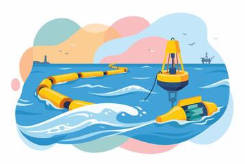 Renewable Wave Energy Concept with Offshore Converters and Buoys © gudang
