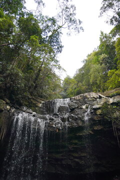 Waterfall in the forest founded in Pahang, Malaysia, known as Air Terjun Padang Batu dan Air Terjun Jaang