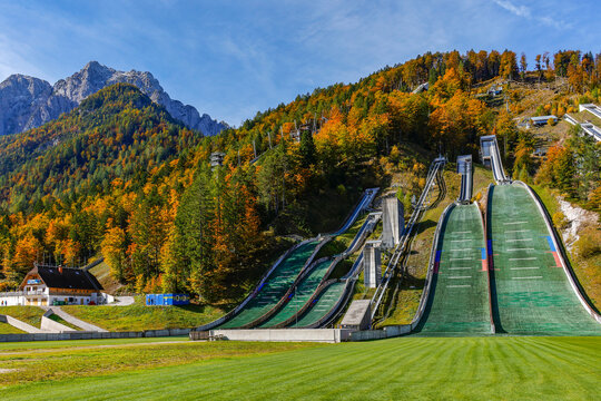 Image of the Planica Ski jumping hills in Slovenia, Europe