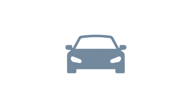 A simple flat icon representing a generic passenger vehicle for transportation design