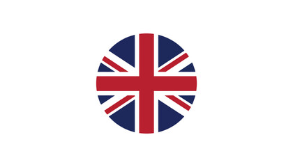 United kingdom flag circular union jack circular red © LR