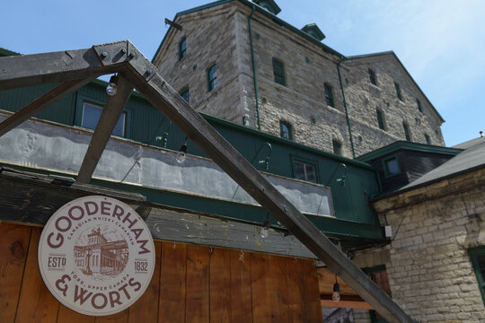 buildings in the Distillery District, a Victorian era distillery, now a curated pedestrian enclave of touristy things, Toronto