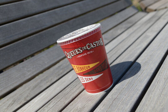 discarded BeaverTails (Queues de Castor) cup in Toronto