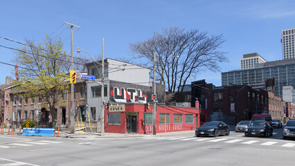 Naklejka premium wide view of The George Street Diner located at 129 George St, Toronto