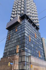Naklejka premium exterior detail of TOOR Hotel - JDV by Hyatt, a four star hotel, located at 203 Jarvis St, Toronto