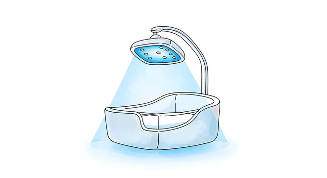 A futuristic facial sauna emits gentle steam onto a sleek, modern face steamer in a serene environment.