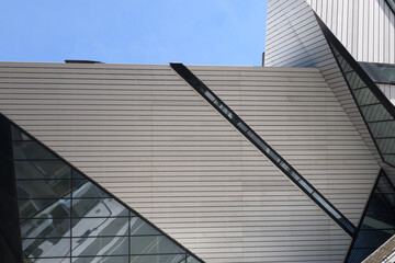 Naklejka premium abstract detail of Michael Lee-Chin Crystal designed by Daniel Libeskind at the Royal Ontario Museum, Bloor St W, Toronto