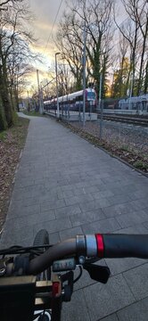 Wycieczka rowerowa pod Warszawą w polsce przy kolejce WKD Warszawska kolej dojazdowa
Bike trip near Warsaw in Poland