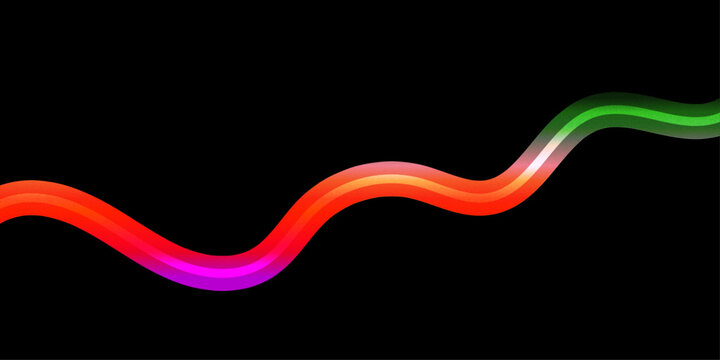 Vintage Style Colorful Curved Ribbon Flowing in a Geometric Pattern for Modern Artistic Wallpaper and Decorative Backdrop